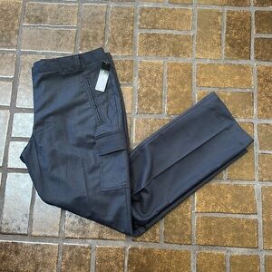 NWT Worthington Navy Tonal Herringbone Cargo Style Trouser Pant